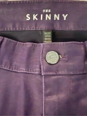 White House Black Market Skinny Jeans Wax Finish Purple NWT Never Worn